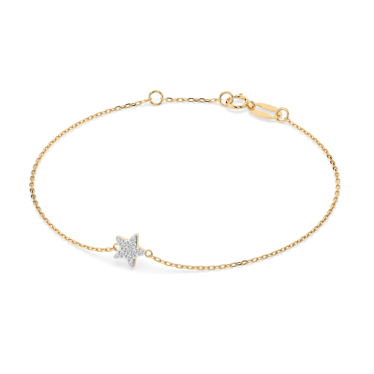 Brățară din Aur cu Diamante, Forma Rotund Briliant, 0,08 CT