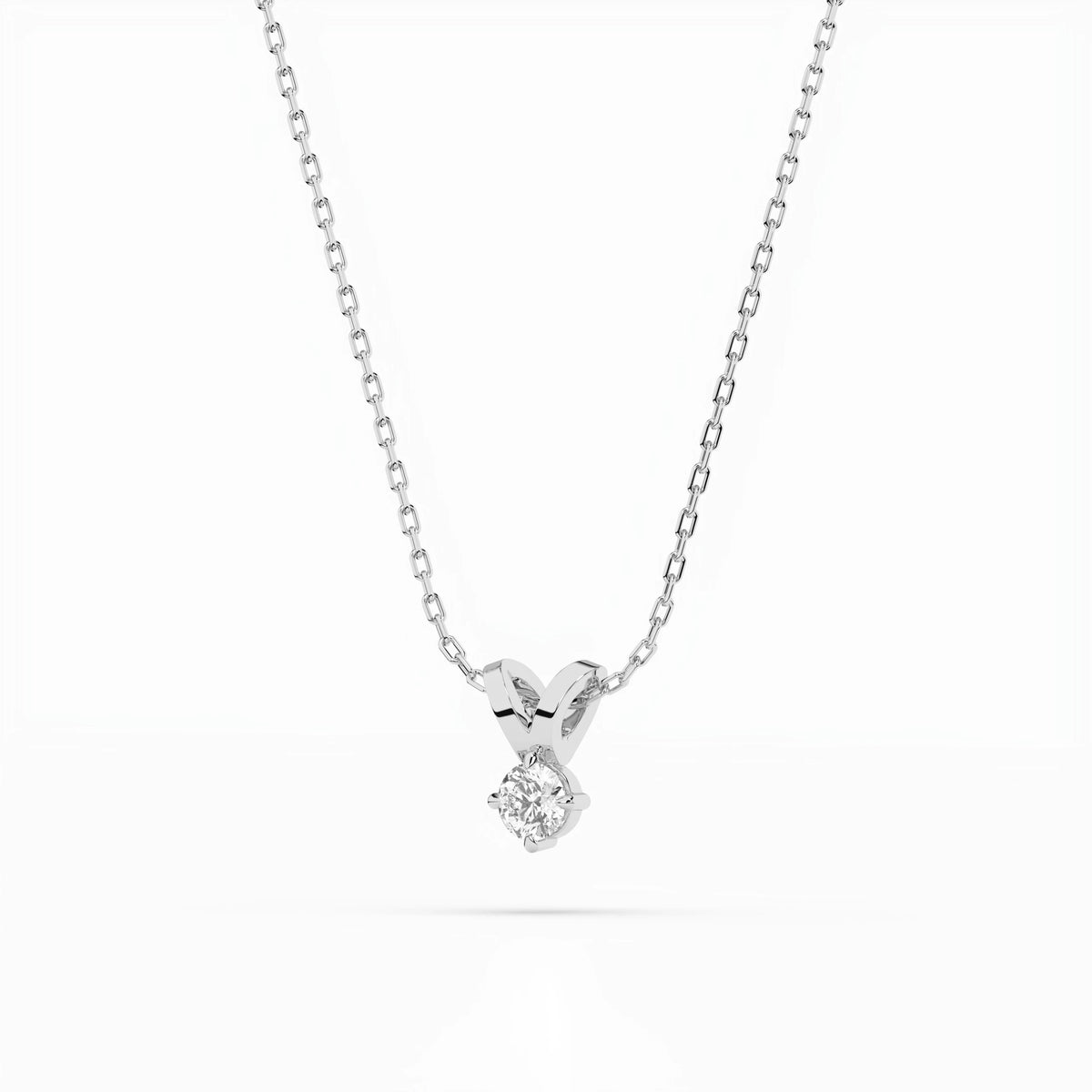 Colier din Aur cu Diamant, Forma Rotund Briliant, 0,20 CT
