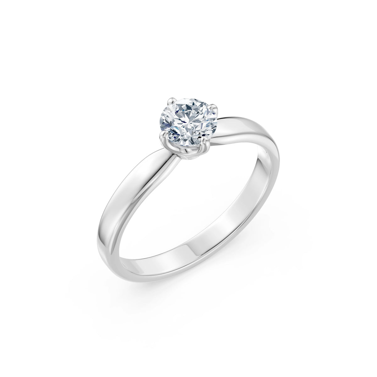 Inel de Logodnă Solitaire din Aur, Diamant Rotund Briliant 0,45 CT