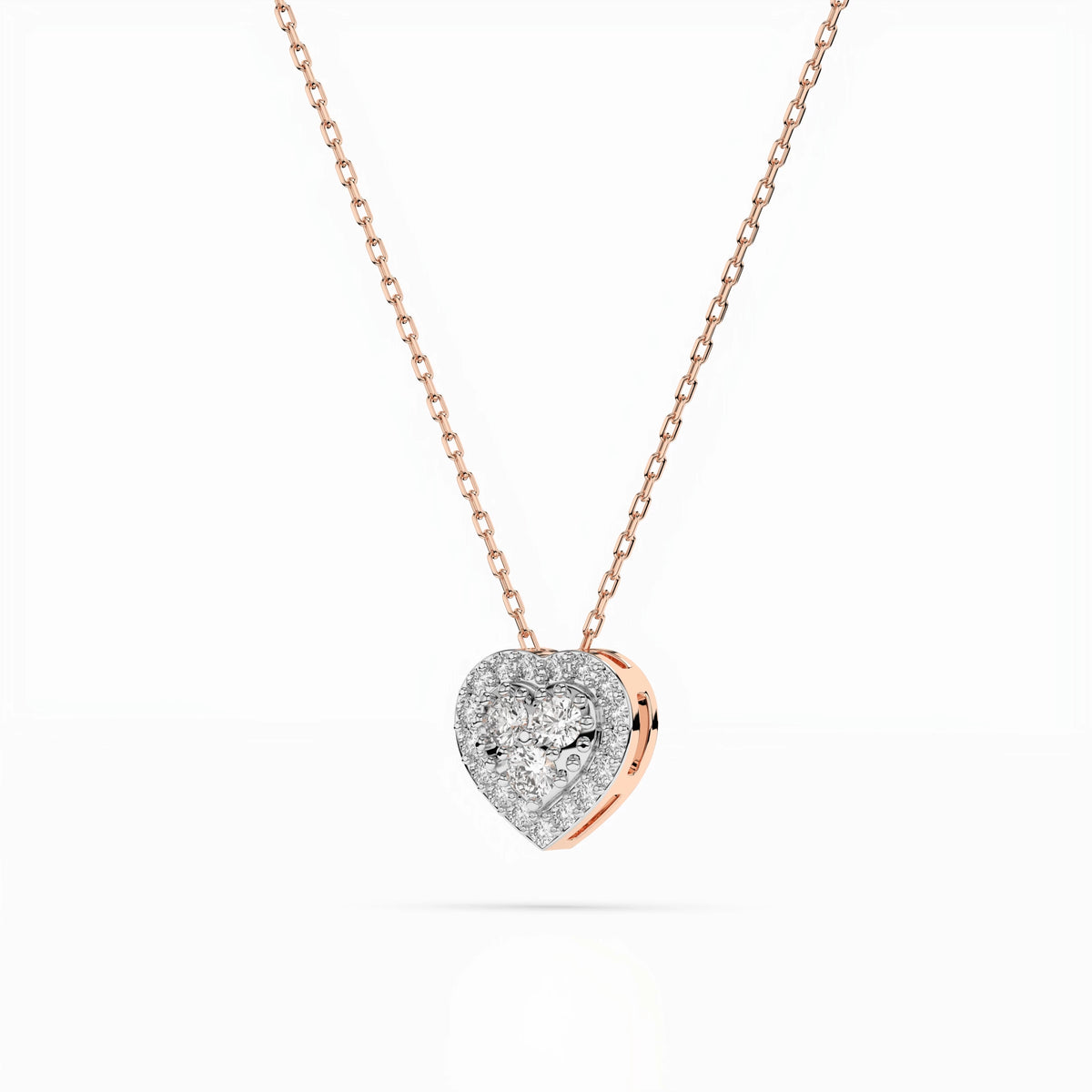 Colier din Aur cu Diamante, Forma Rotund Briliant, 0,17 CT