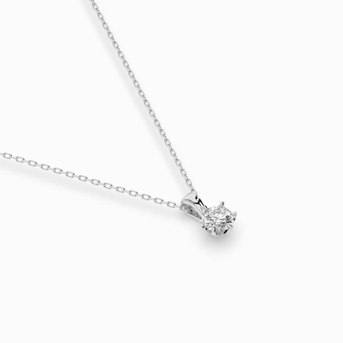 Colier din Aur cu Diamant, Forma Rotund Briliant, 0,15 CT