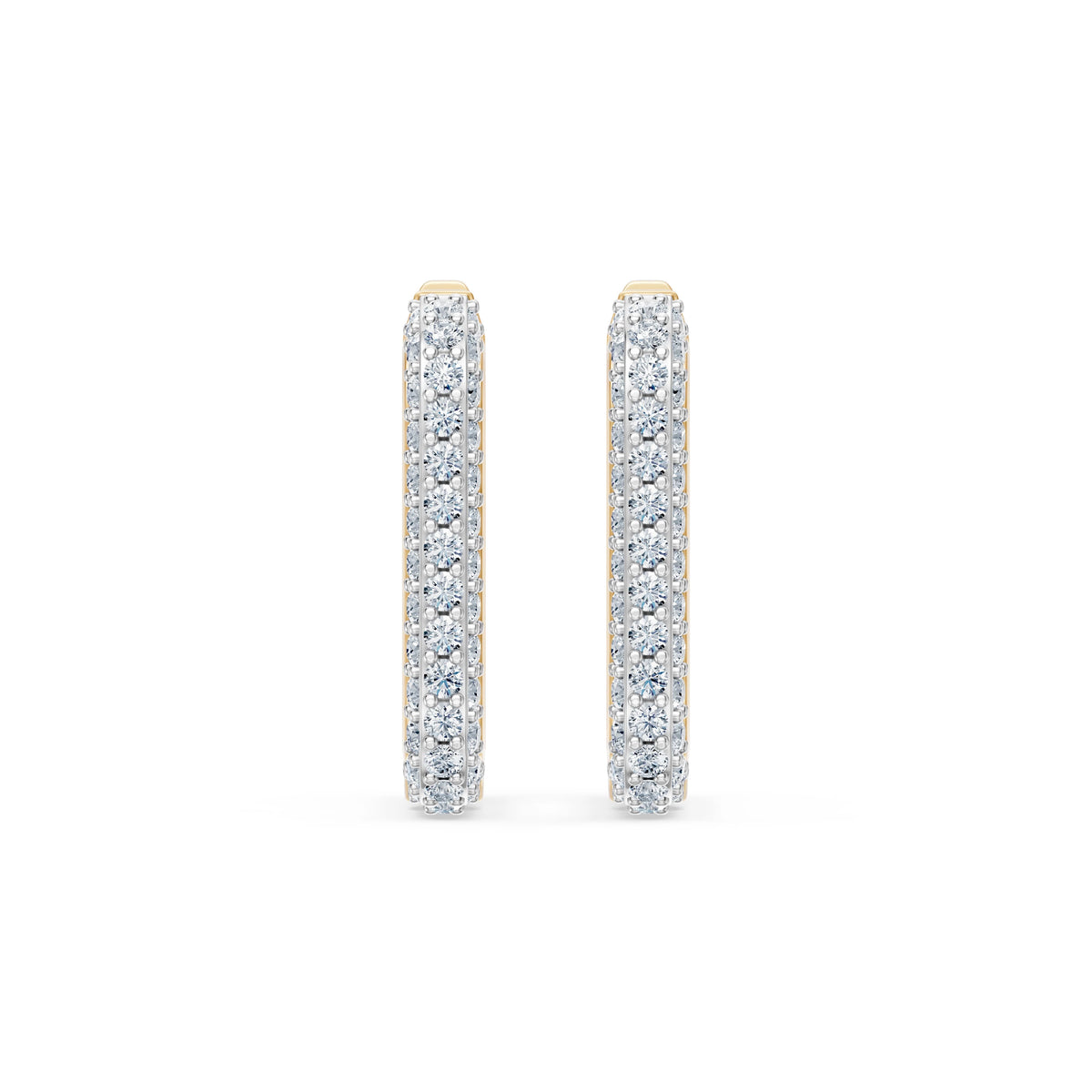 Cercei din Aur cu Diamante, Forma Rotund Briliant, 0,49 CT