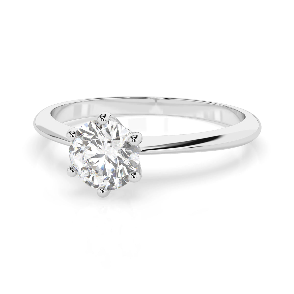 Inel de Logodnă Solitaire din Aur, Diamant Rotund Briliant 0,35 CT