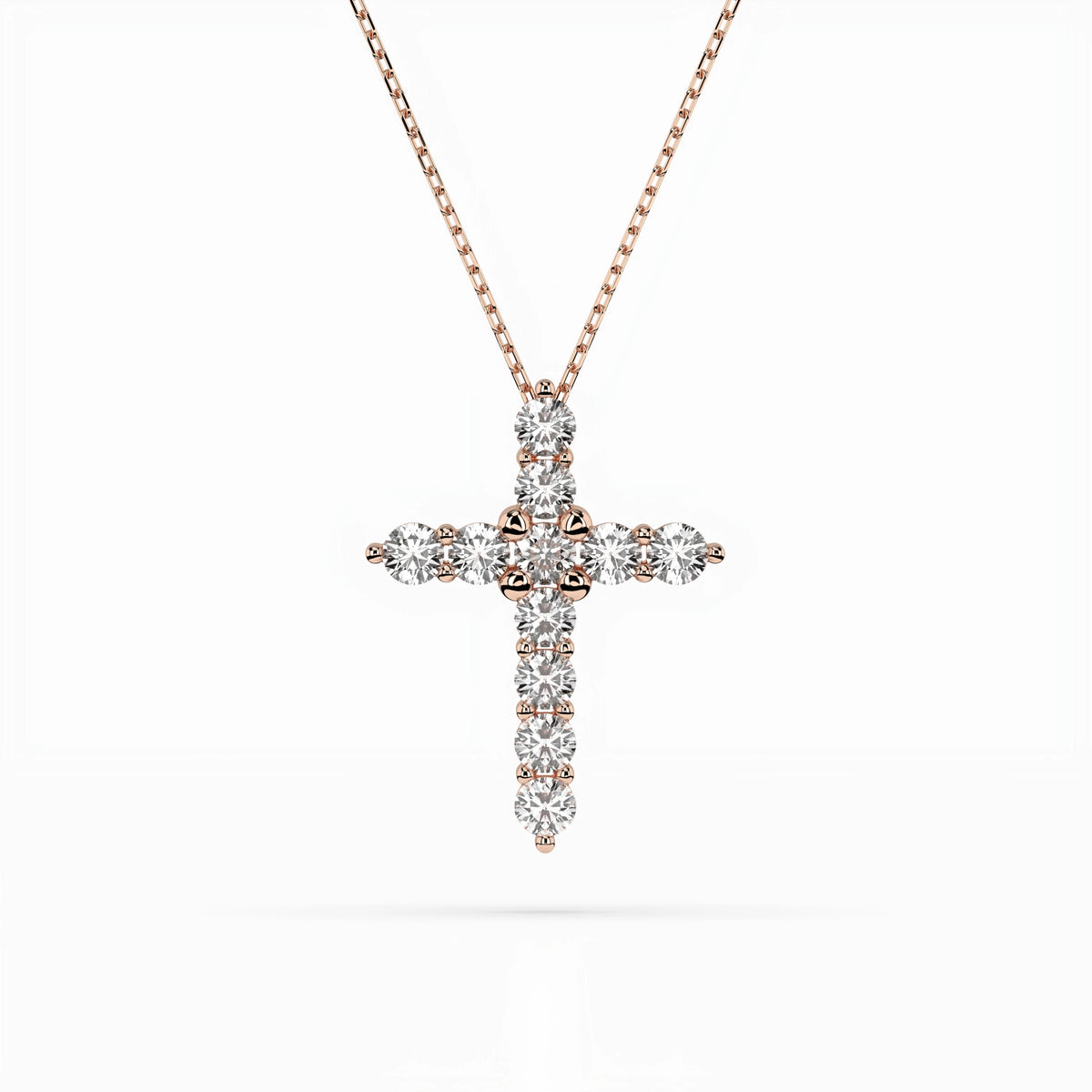 Colier din Aur cu Diamante, Forma Rotund Briliant, 0,52 CT
