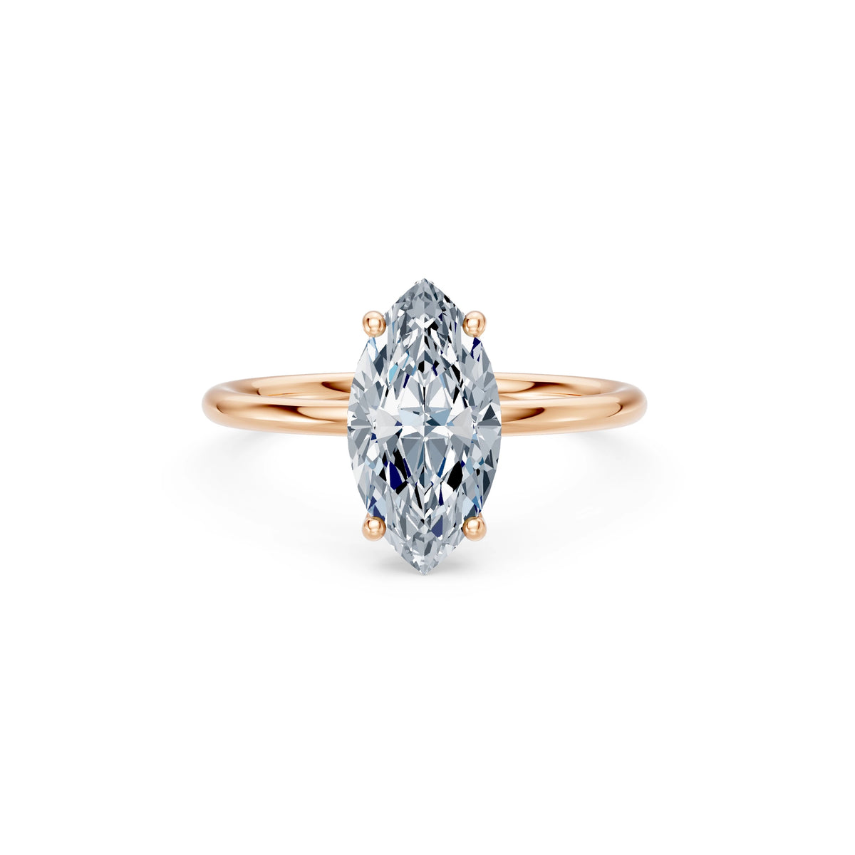 Inel de Logodnă Solitaire din Aur, Diamant Marquise 2,00 CT