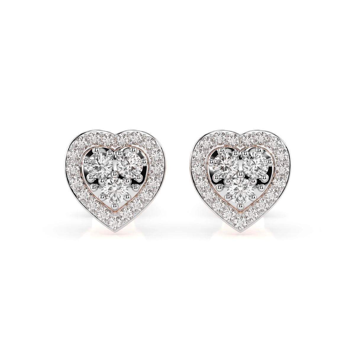 Cercei din Aur cu Diamante, Forma Rotund Briliant, 0,34 CT