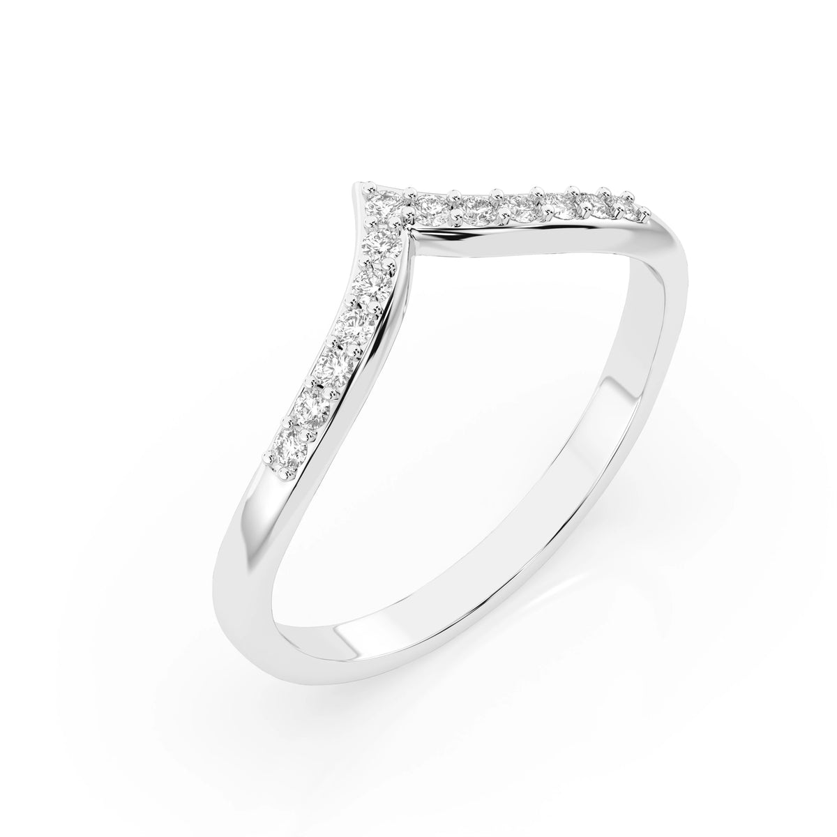 Inel din Aur cu Diamante, Forma Rotund Briliant, 0,13 CT
