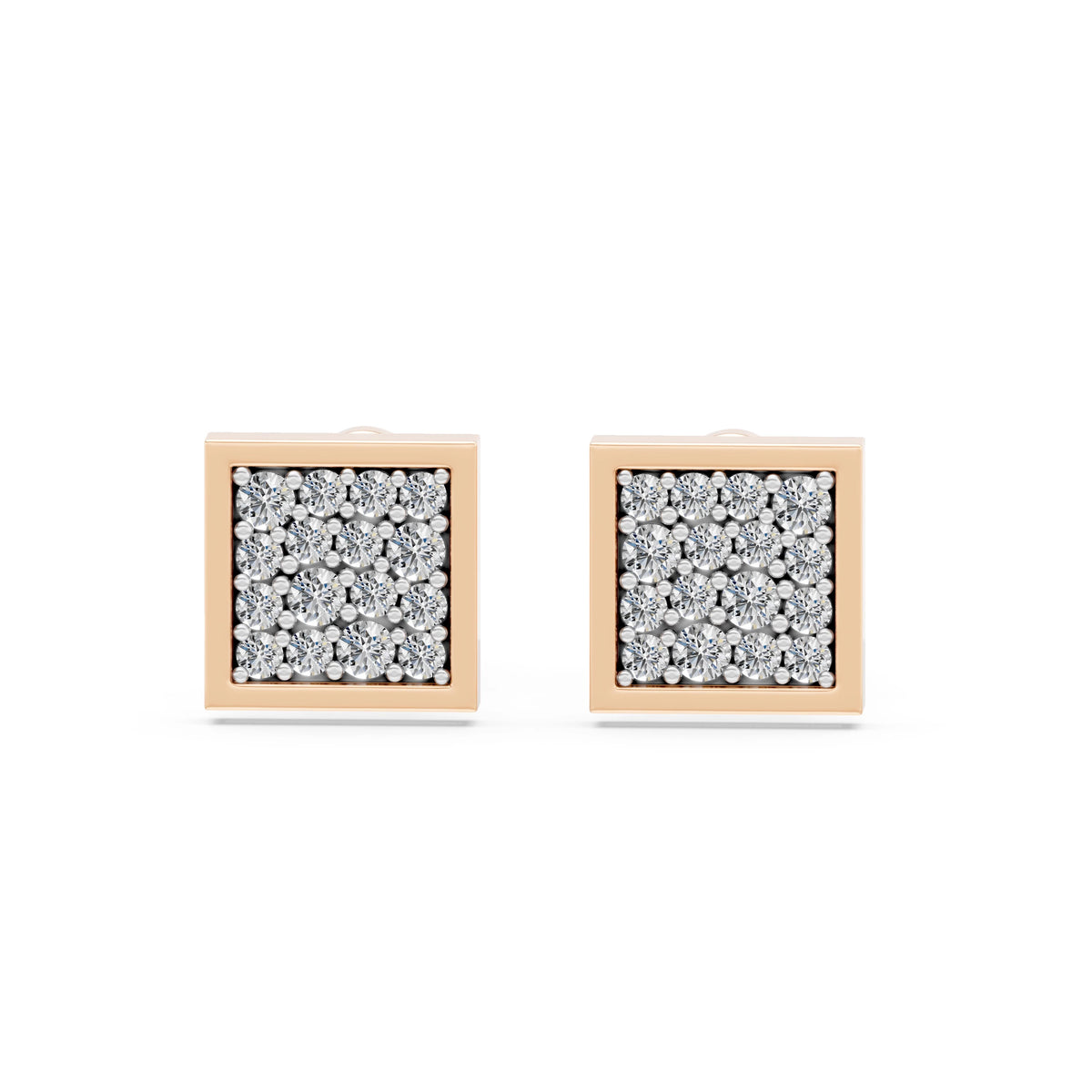 Cercei din Aur cu Diamante, Forma Rotund Briliant, 0,26 CT