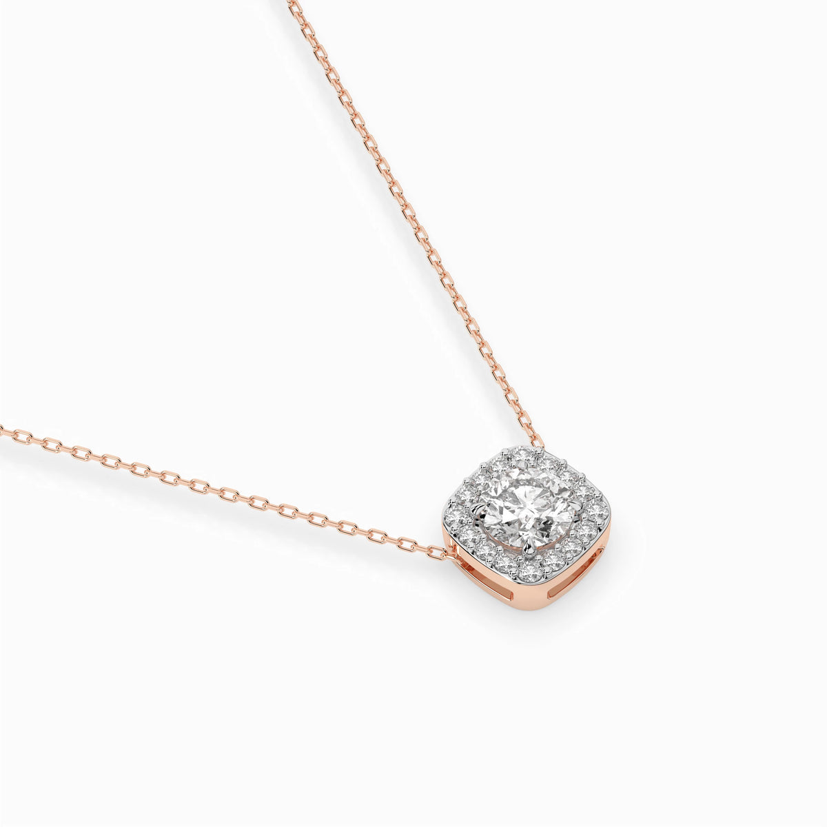 Colier din Aur cu Diamante, Forma Rotund Briliant, 0,50 CT