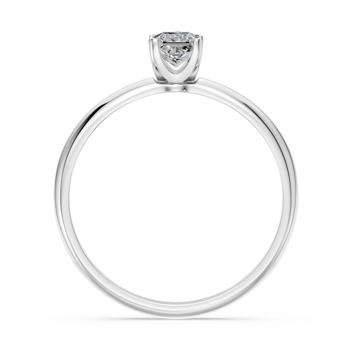 Inel de Logodnă Solitaire din Aur, Diamant Princess 0,40 CT