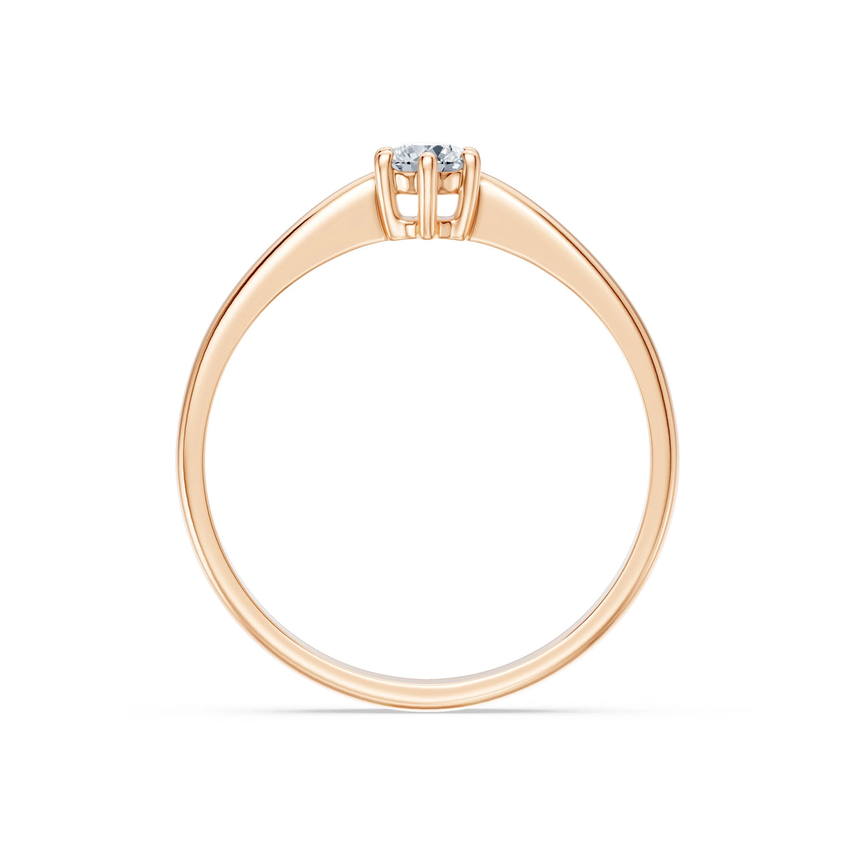 Inel de Logodnă Solitaire din Aur, Diamant Rotund Briliant 0,20 CT