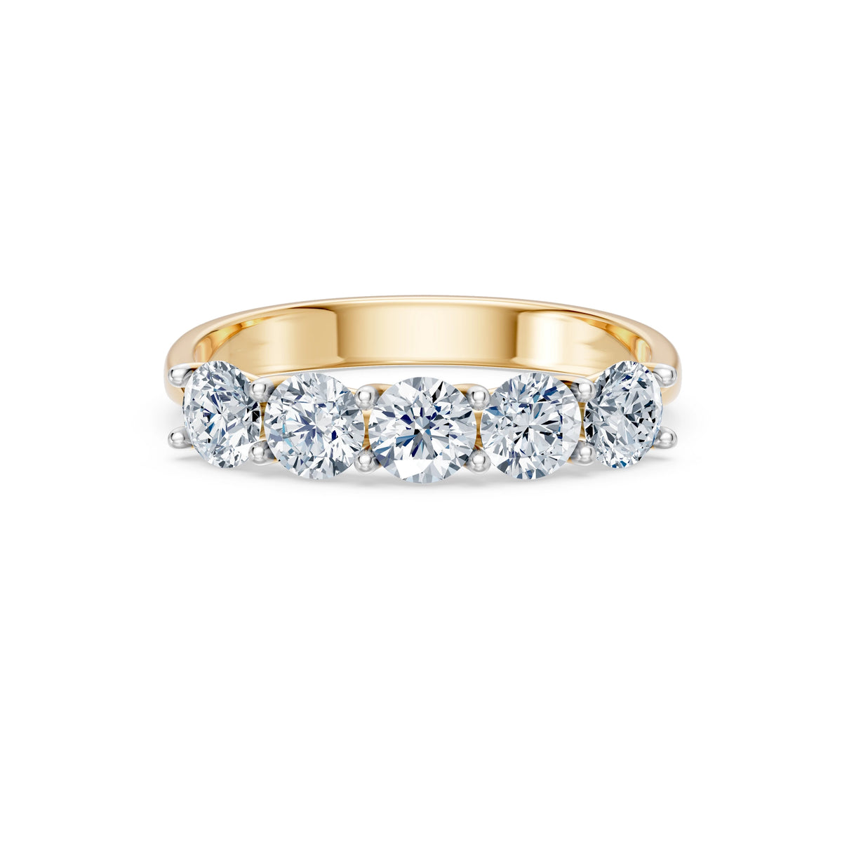 Inel din Aur cu Diamante, Forma Rotund Briliant, 1,25 CT