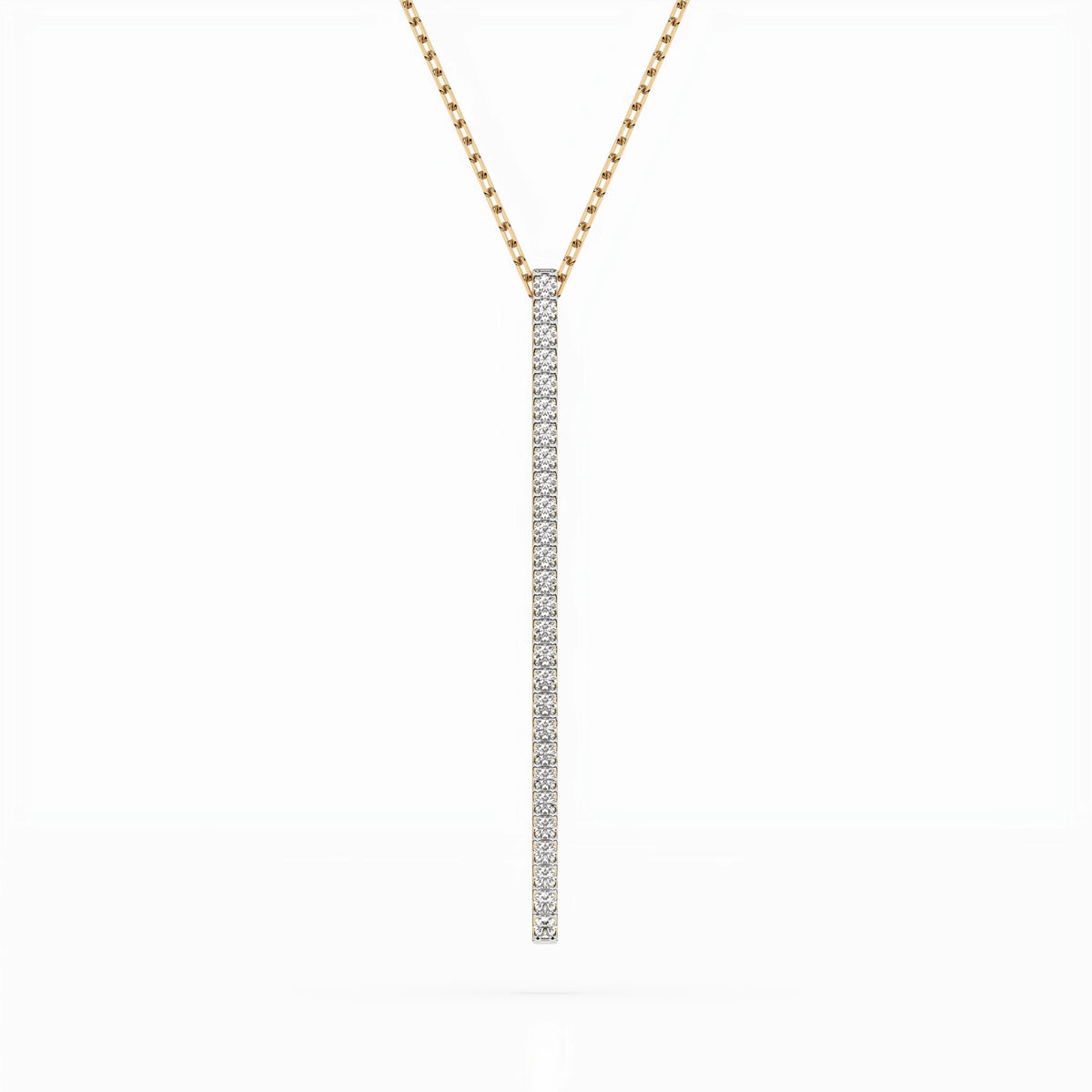 Colier din Aur cu Diamante, Forma Rotund Briliant, 0,14 CT