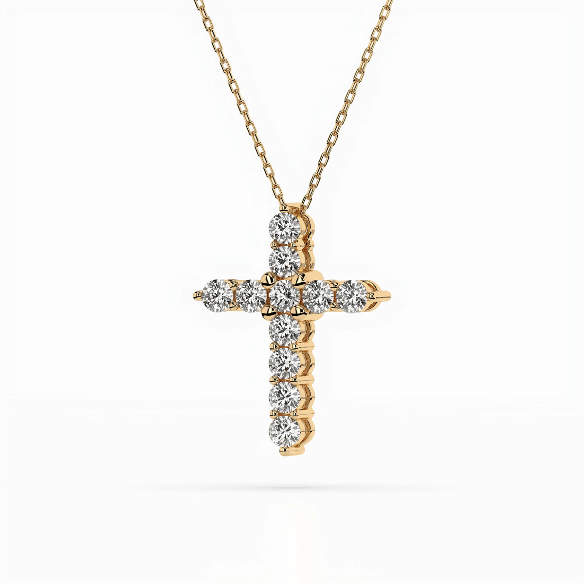 Colier din Aur cu Diamante, Forma Rotund Briliant, 0,52 CT