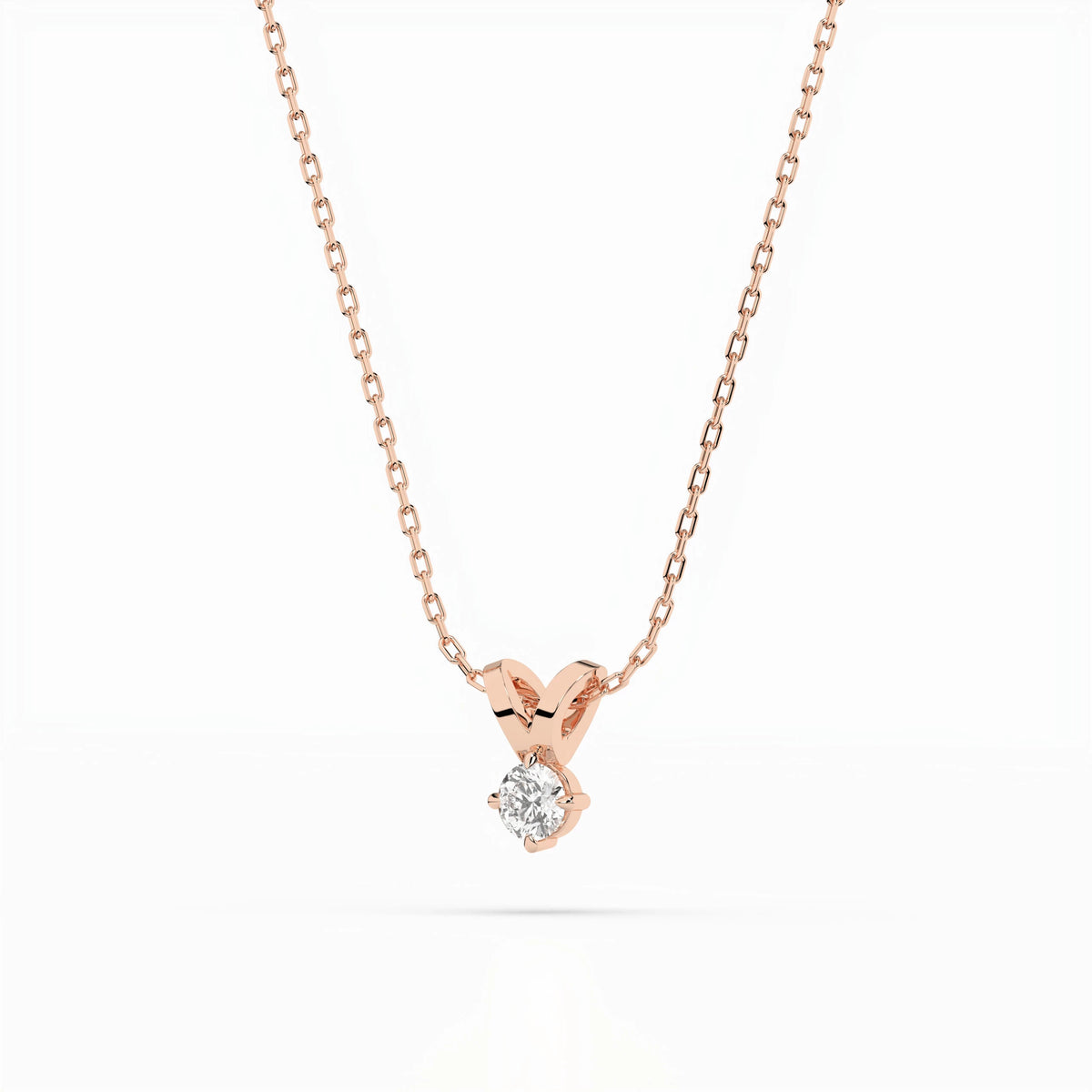 Colier din Aur cu Diamant, Forma Rotund Briliant, 0,20 CT