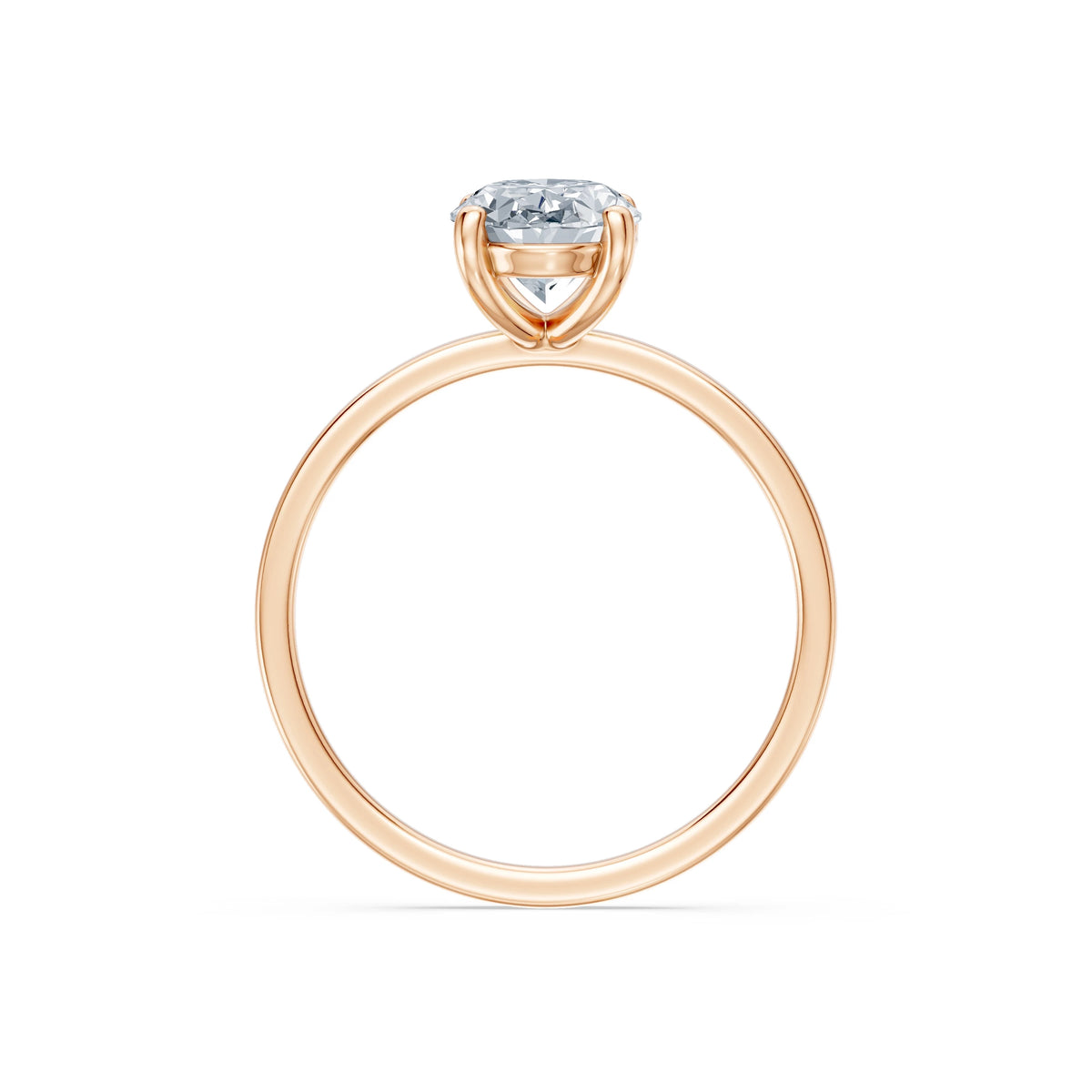Inel de Logodnă Solitaire din Aur, Diamant Oval 1,50 CT