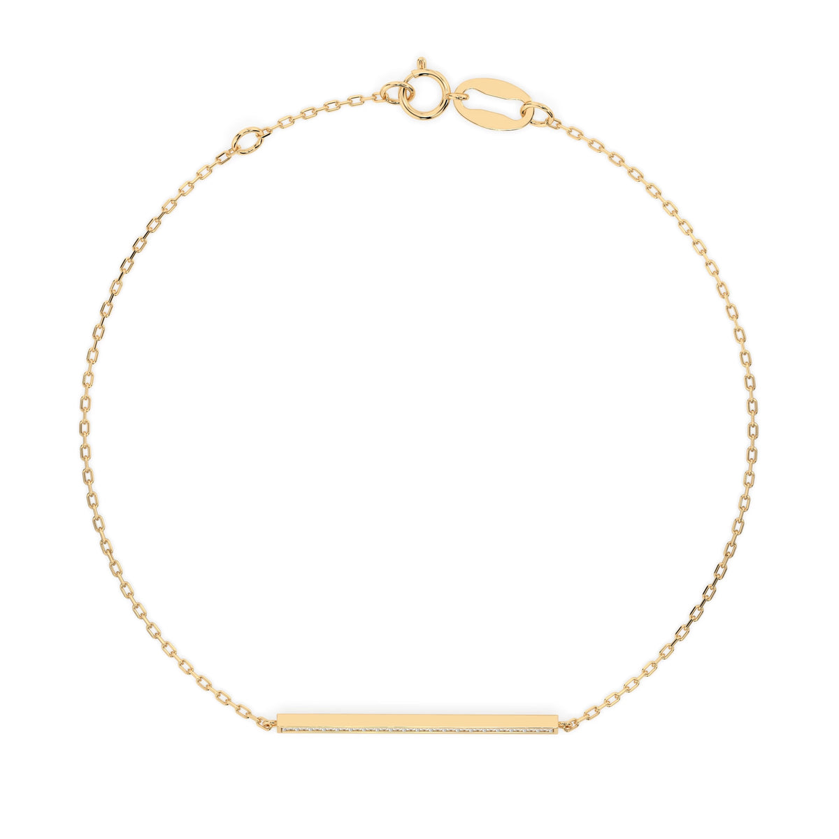 Brățară din Aur cu Diamante, Forma Rotund Briliant, 0,10 CT