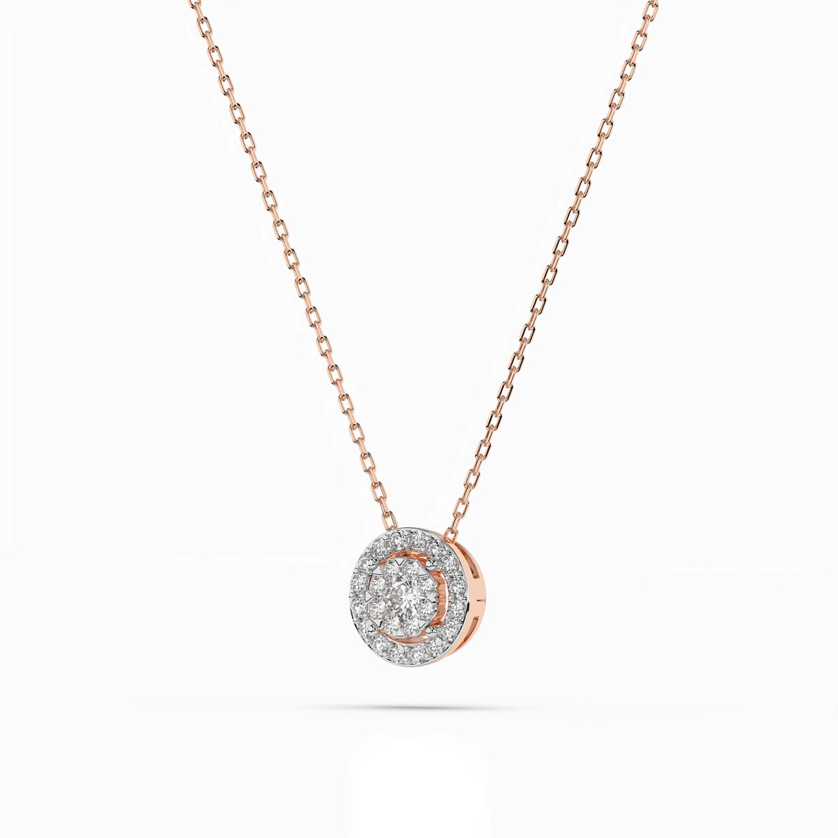 Colier din Aur cu Diamante, Forma Rotund Briliant, 0,24 CT