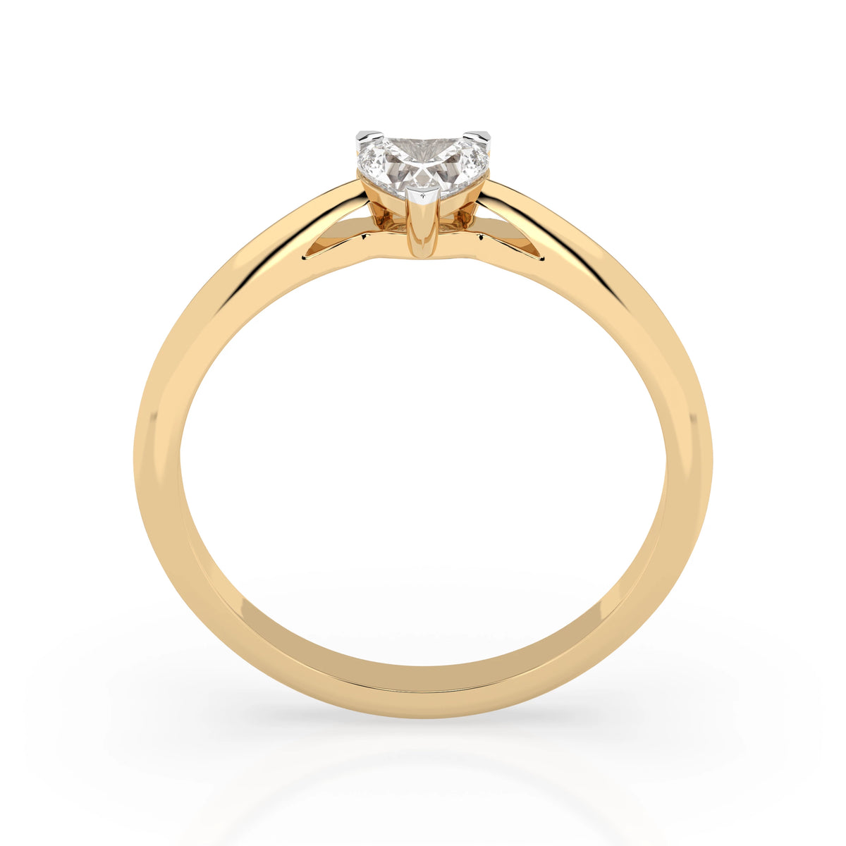 Inel de Logodnă Solitaire din Aur, Diamant Inimă 0,30 CT