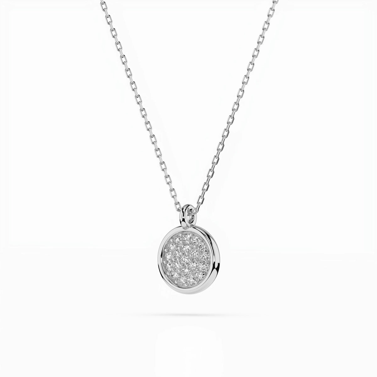 Colier din Aur cu Diamante, Forma Rotund Briliant, 0,12 CT