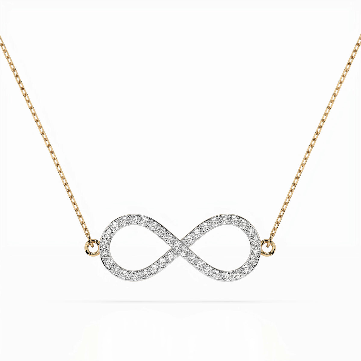 Colier din Aur cu Diamante, Forma Rotund Briliant, 0,19 CT