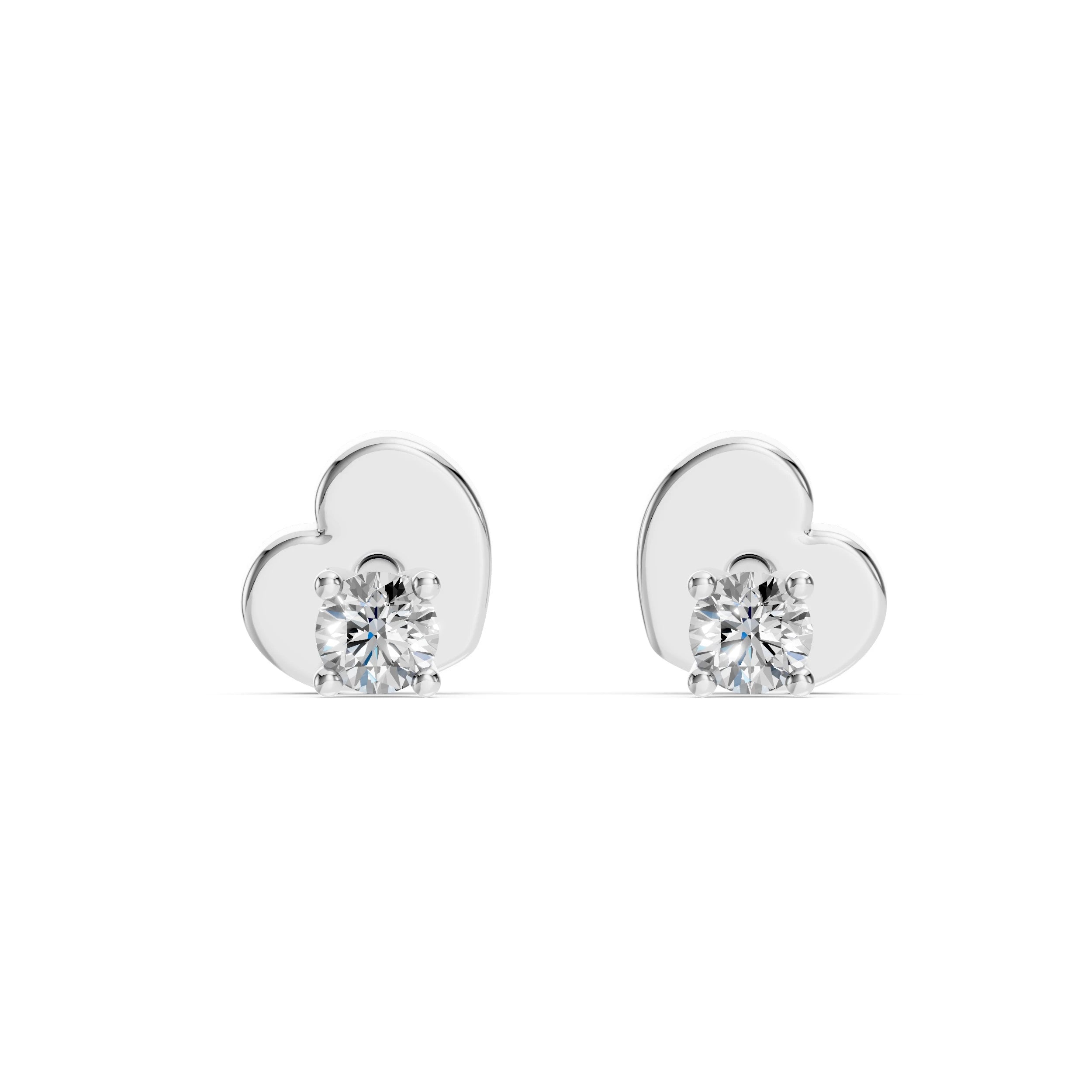 Cercei din Aur cu Diamante Rotunde Briliant 0.12 CT