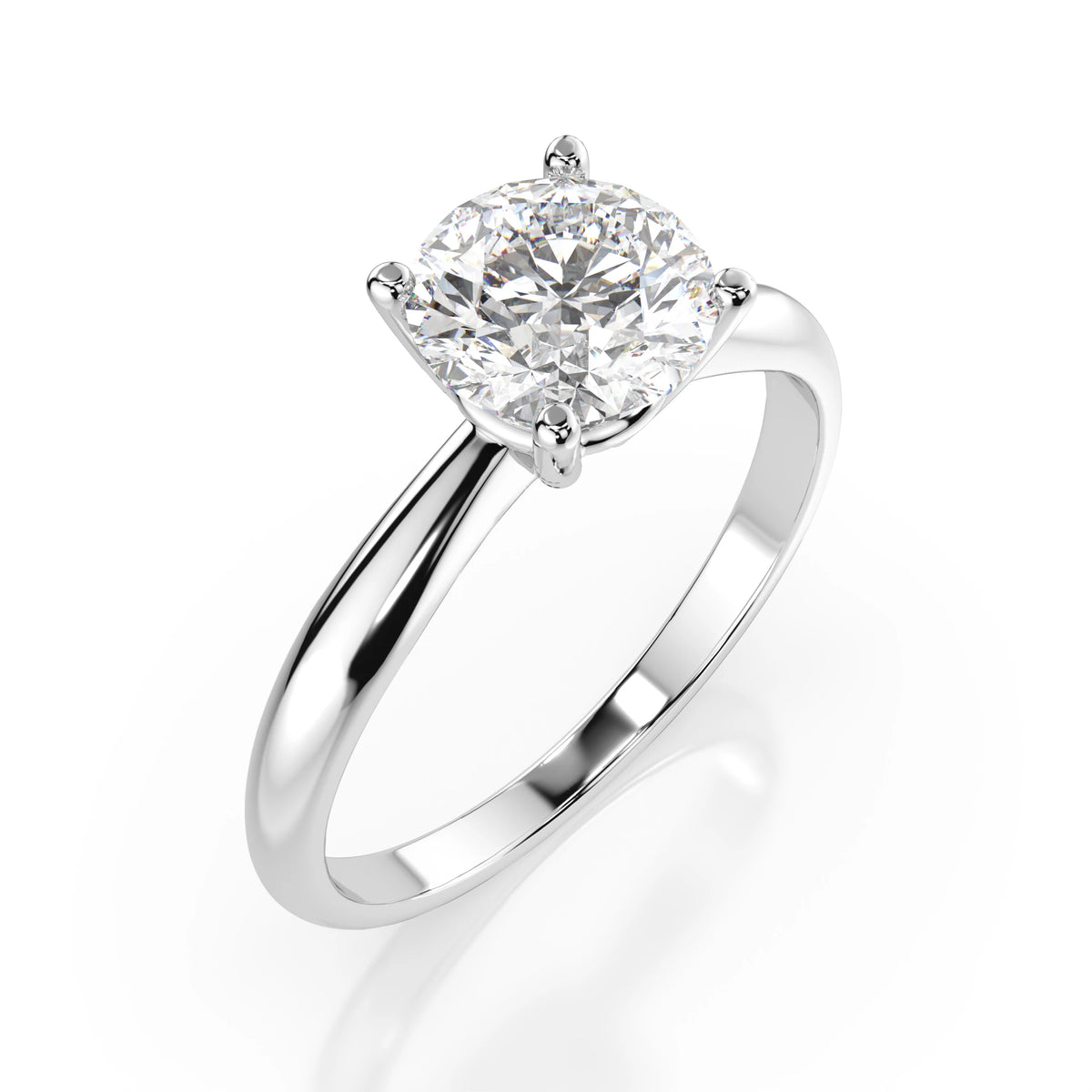 Inel de Logodnă Solitaire din Aur, Diamant Rotund Briliant 1,00 CT