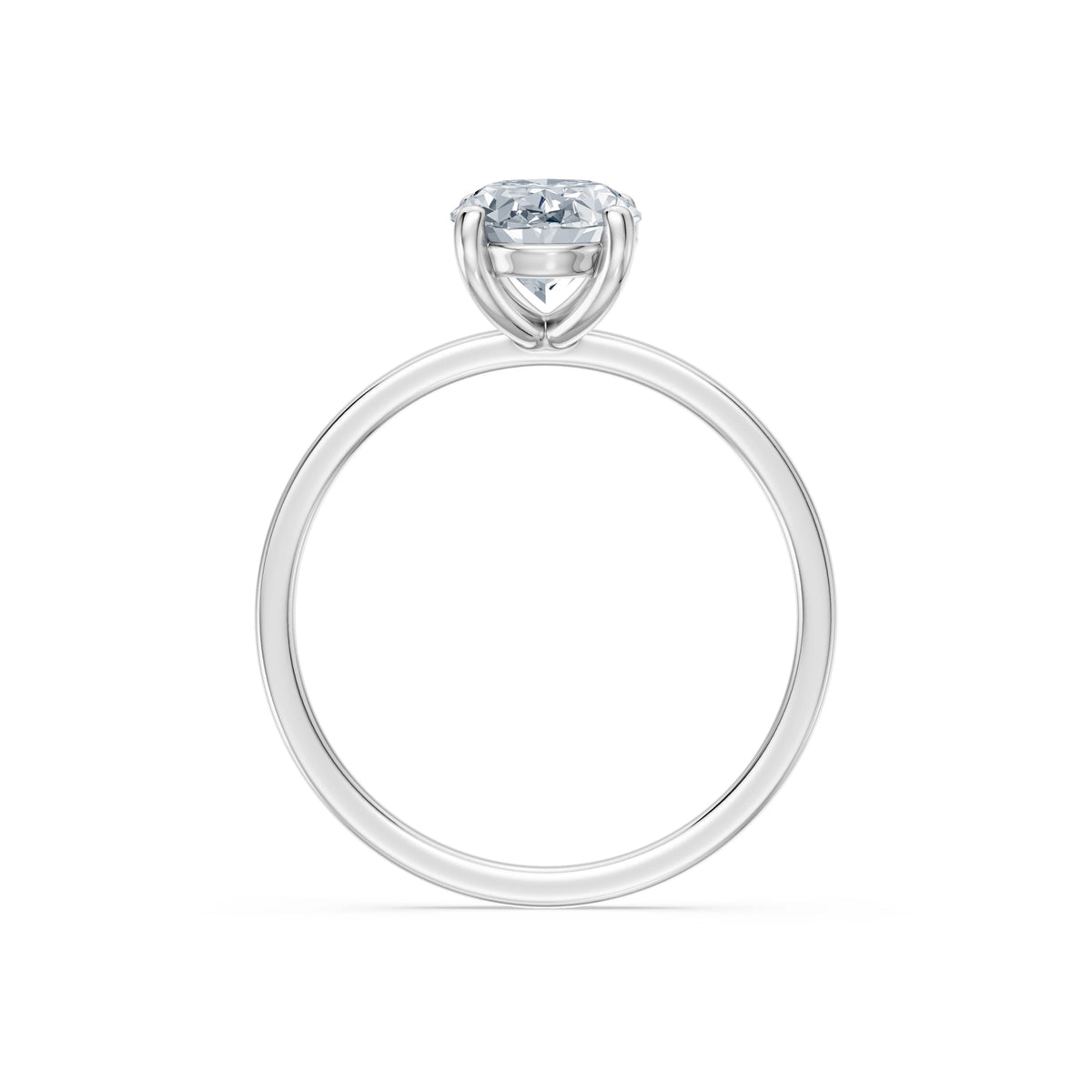 Inel de Logodnă Solitaire din Aur, Diamant Oval 1,50 CT