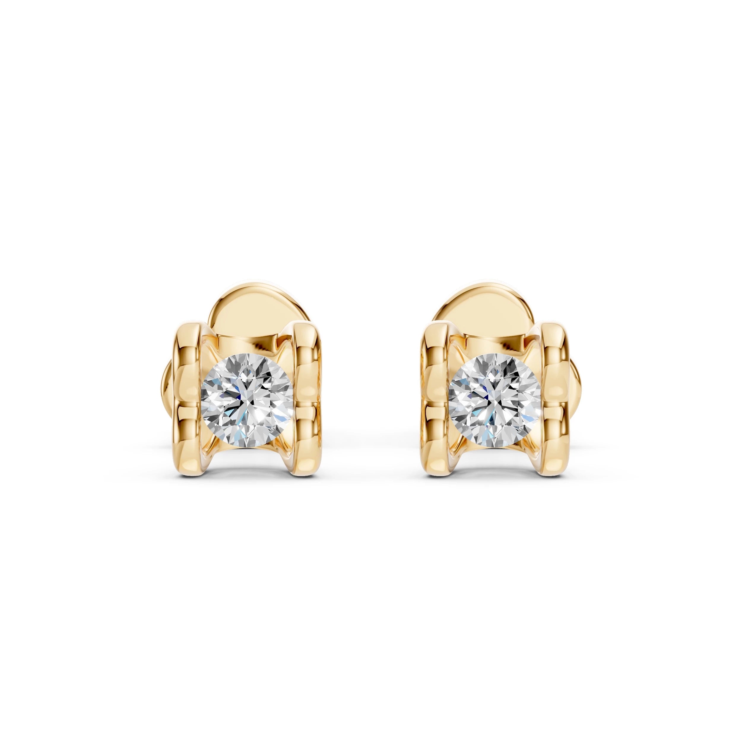 Cercei din Aur cu Diamante Rotunde Briliant 0.20 CT