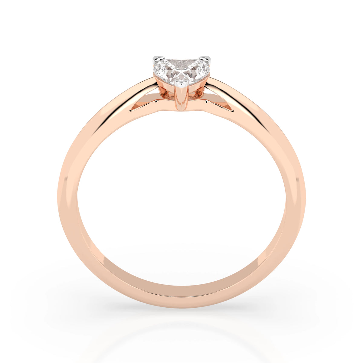 Inel de Logodnă Solitaire din Aur, Diamant Inimă 0,30 CT