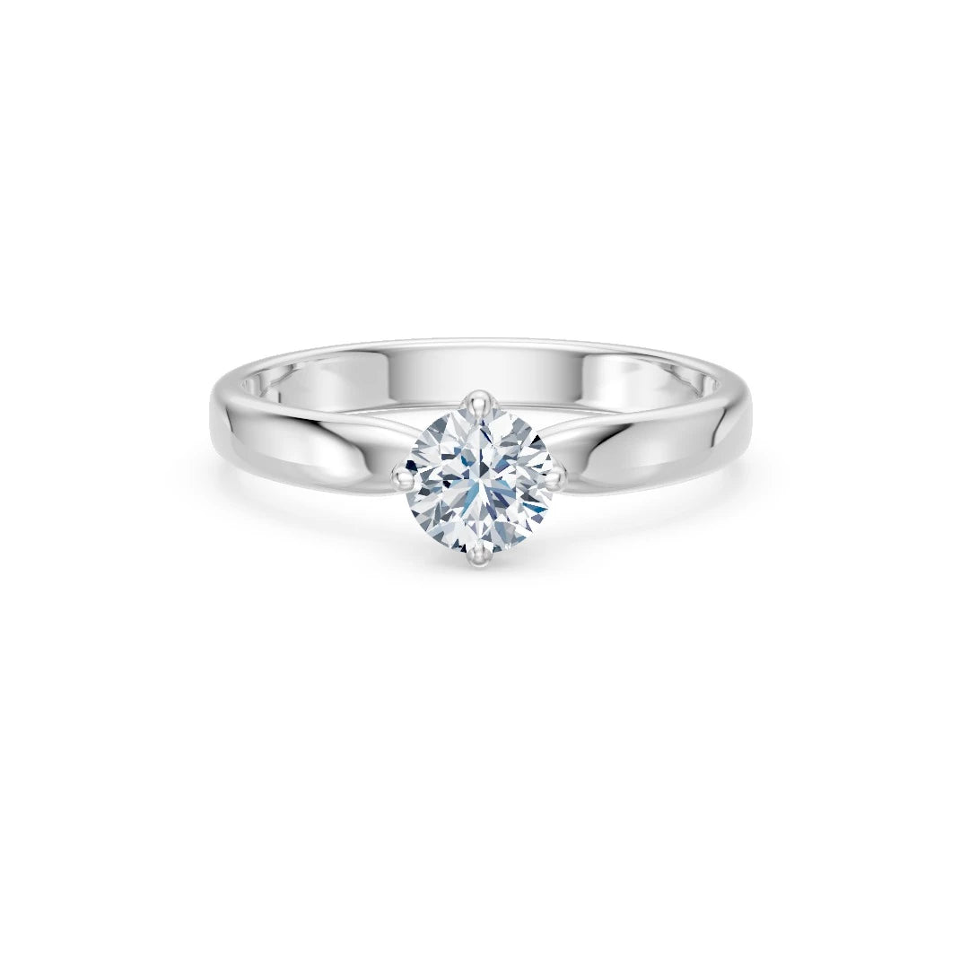 Inel de Logodnă Solitaire din Aur, Diamant Rotund Briliant 0,40 CT