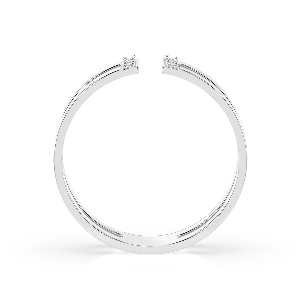 Inel din Aur cu Diamante, Forma Rotund Briliant, 0,06 CT