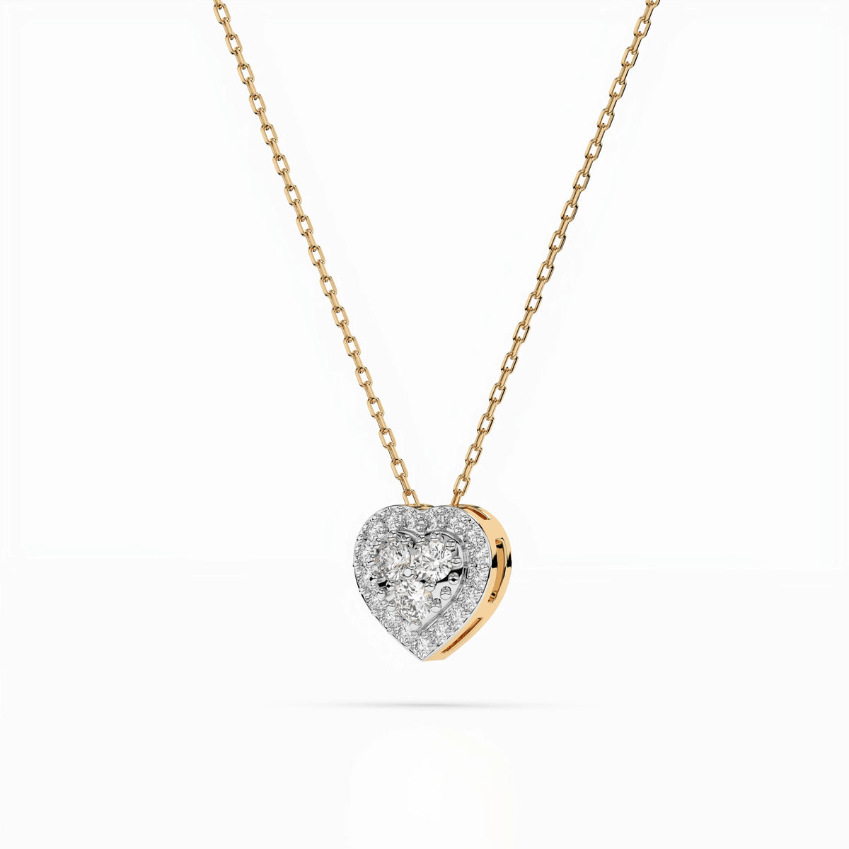Colier din Aur cu Diamante, Forma Rotund Briliant, 0,17 CT