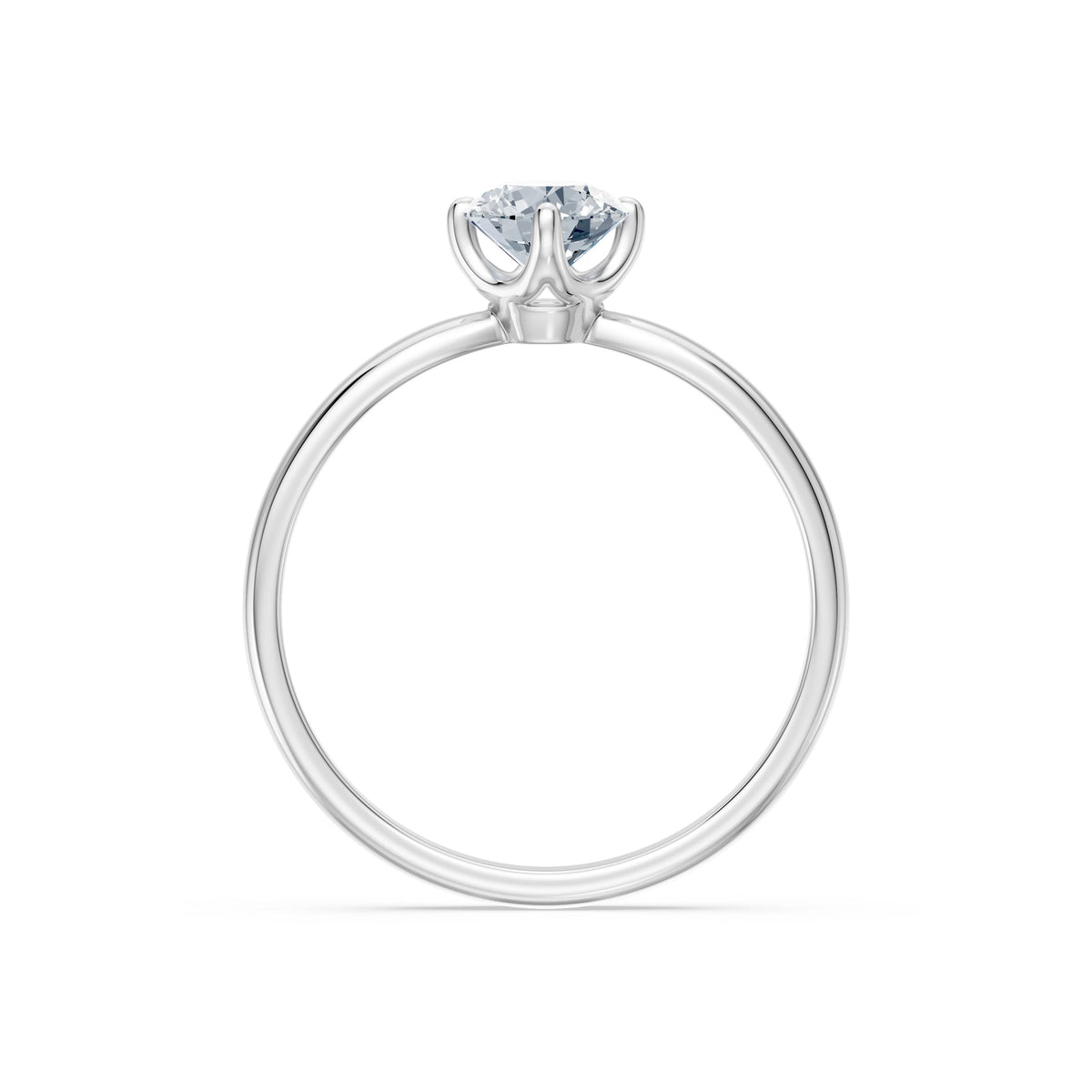 Inel de Logodnă Solitaire din Aur, Diamant Rotund Briliant 0,40 CT