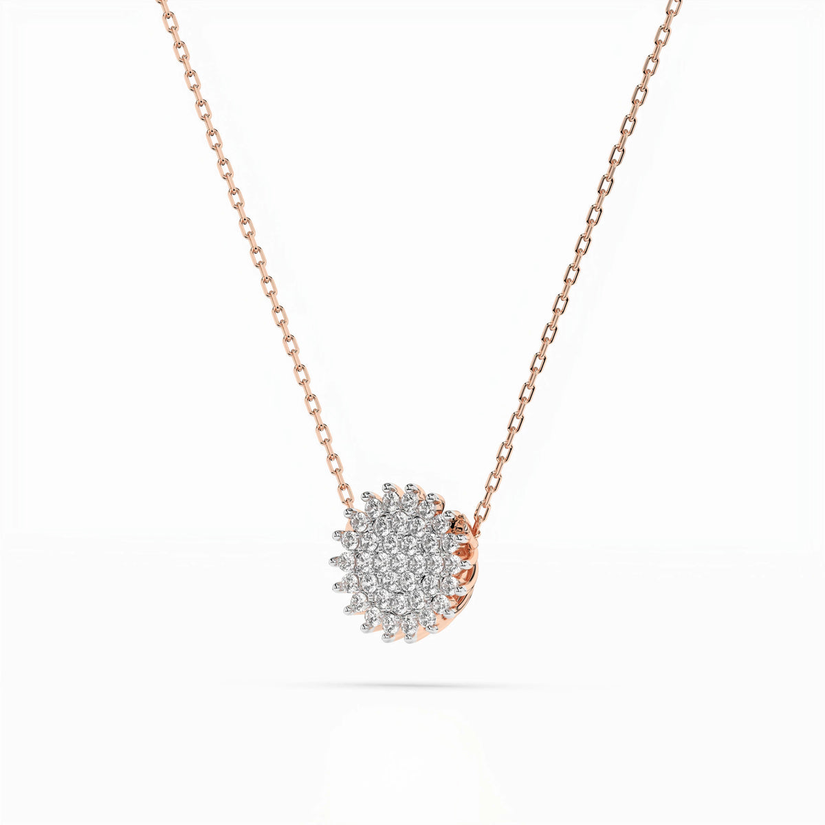 Colier din Aur cu Diamante, Forma Rotund Briliant, 0,15 CT