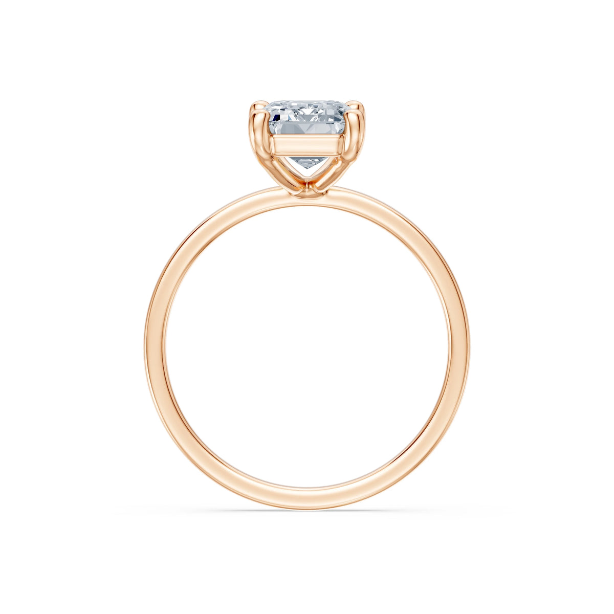 Inel de Logodnă Solitaire din Aur, Diamant Emerald 2,00 CT