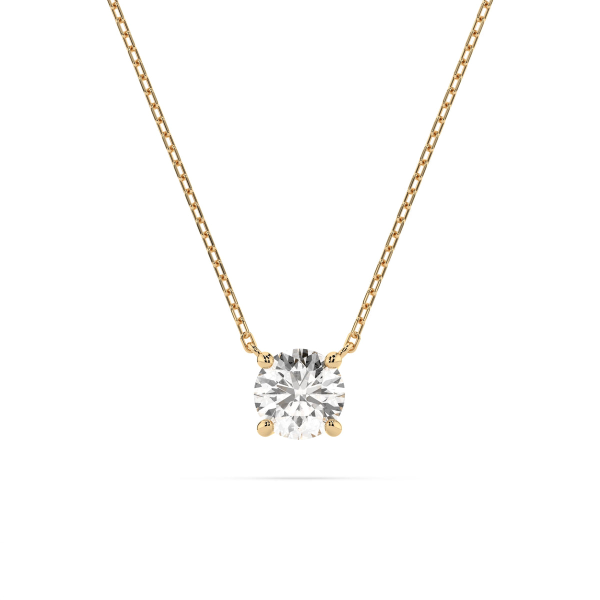 Colier din Aur cu Diamant, Forma Rotund Briliant, 0,40 CT