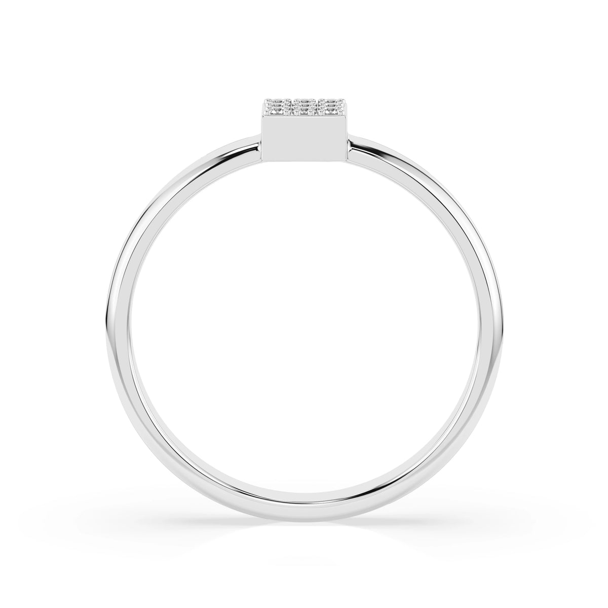 Inel din Aur cu Diamante, Forma Rotund Briliant, 0,05 CT