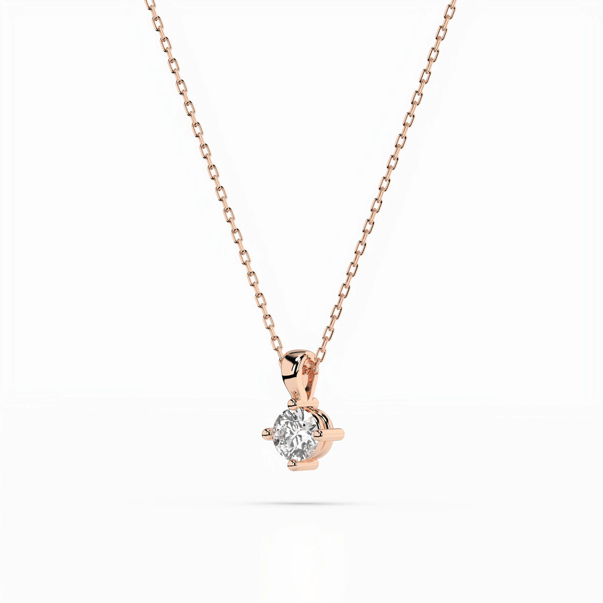Colier din Aur cu Diamant, Forma Rotund Briliant, 0,20 CT