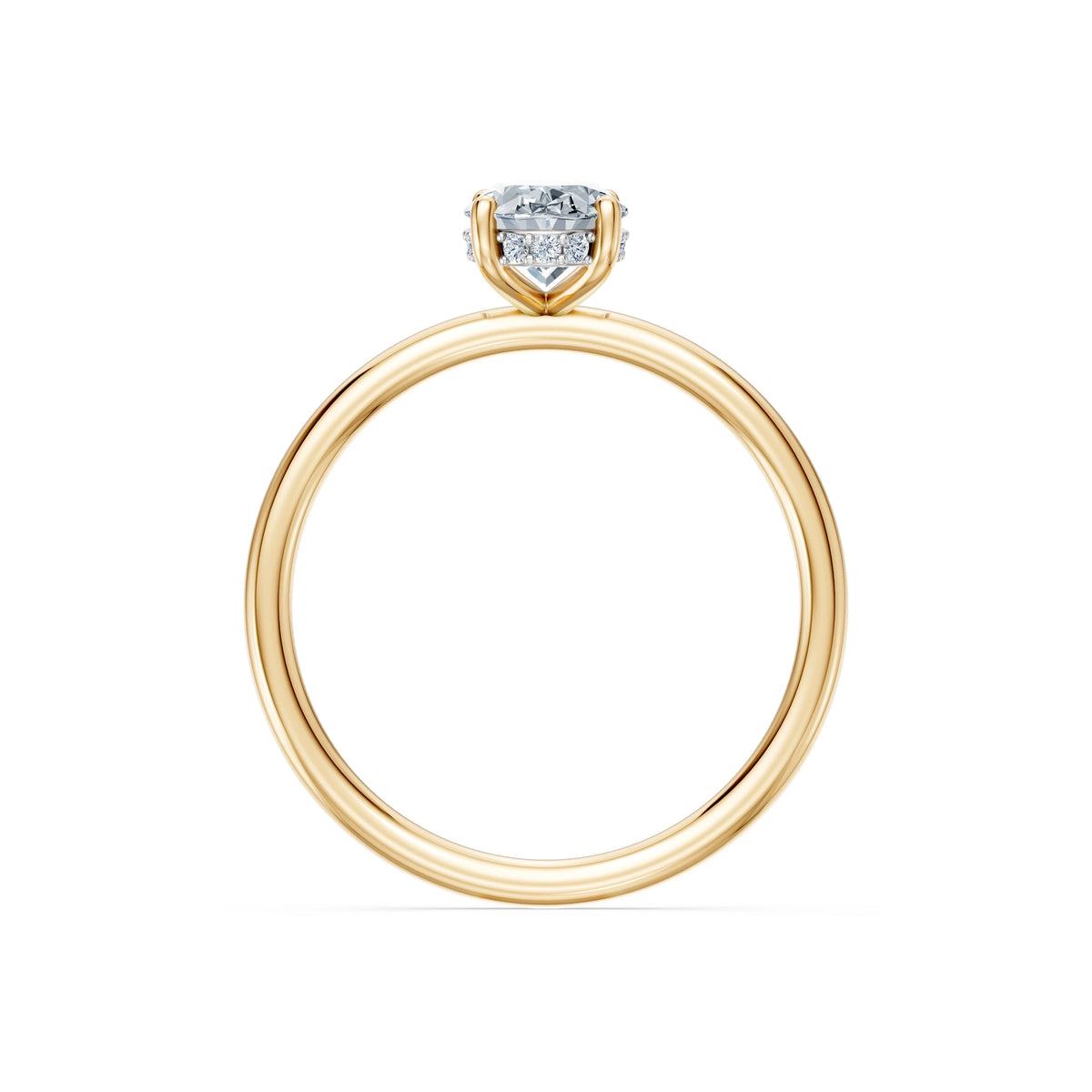 Inel de Logodnă Solitaire din Aur, Diamant Oval 1,00 CT