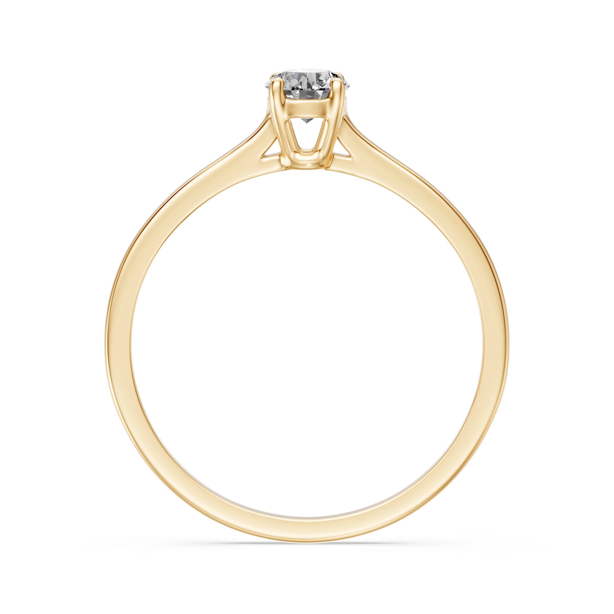 Inel de Logodnă Solitaire din Aur, Diamant Rotund Briliant 0,30 CT