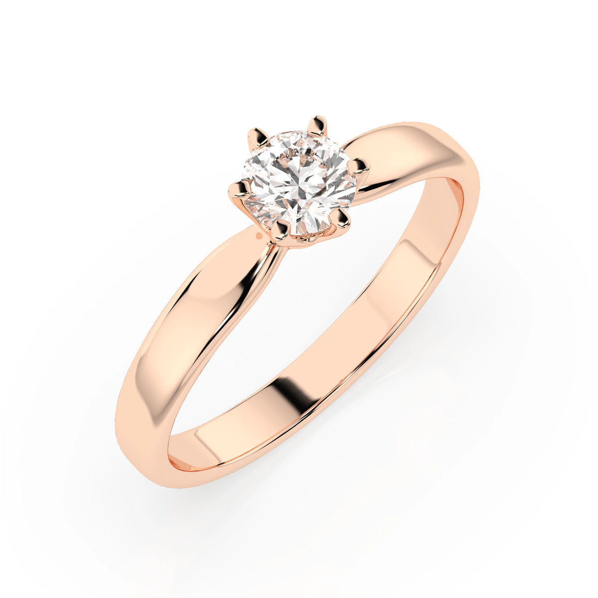 Inel de Logodnă Solitaire din Aur, Diamant Rotund Briliant 0,25 CT