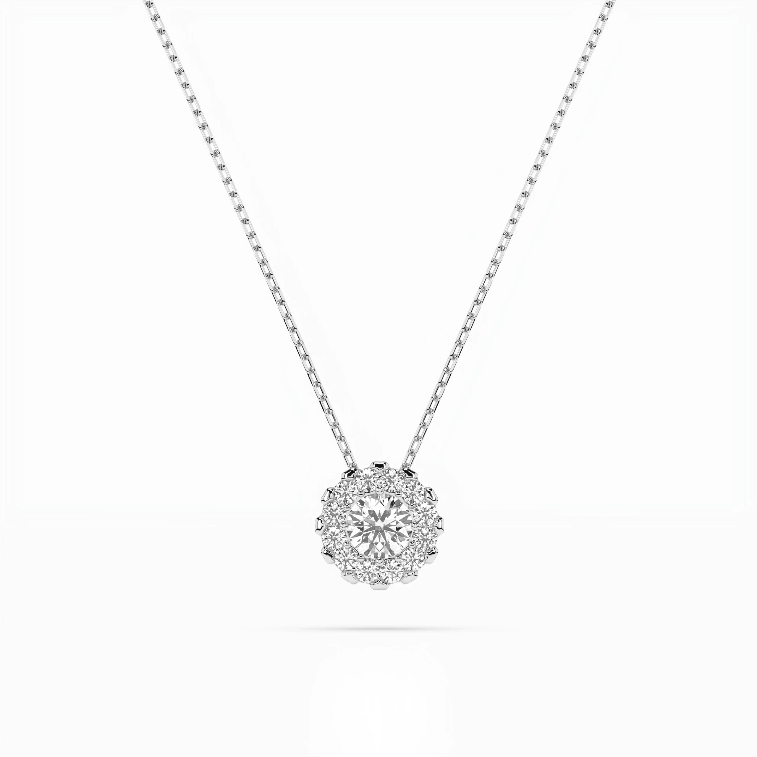 Colier din Aur cu Diamante Rotunde Briliant 0.20 CT