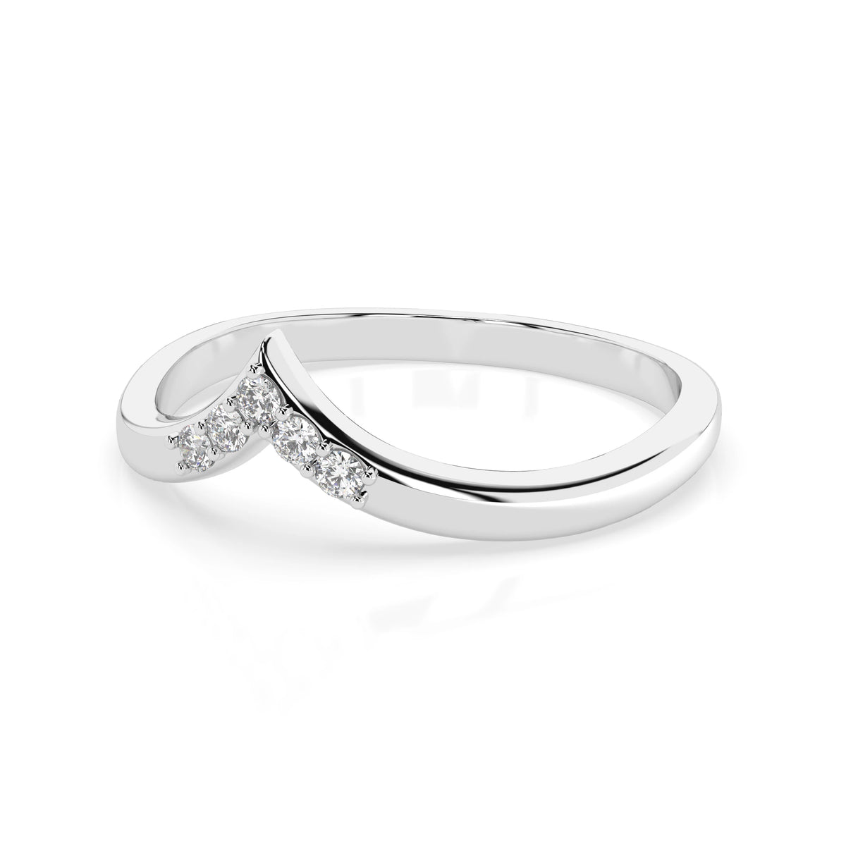 Inel din Aur cu Diamante, Forma Rotund Briliant, 0,05 CT