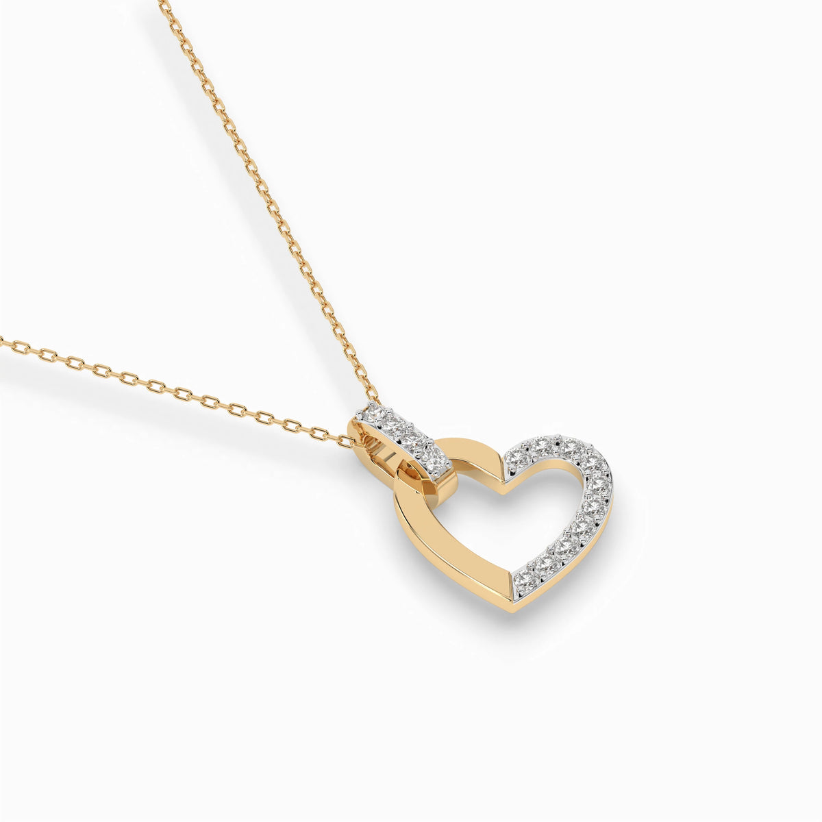 Colier din Aur cu Diamante, Forma Rotund Briliant, 0,18 CT