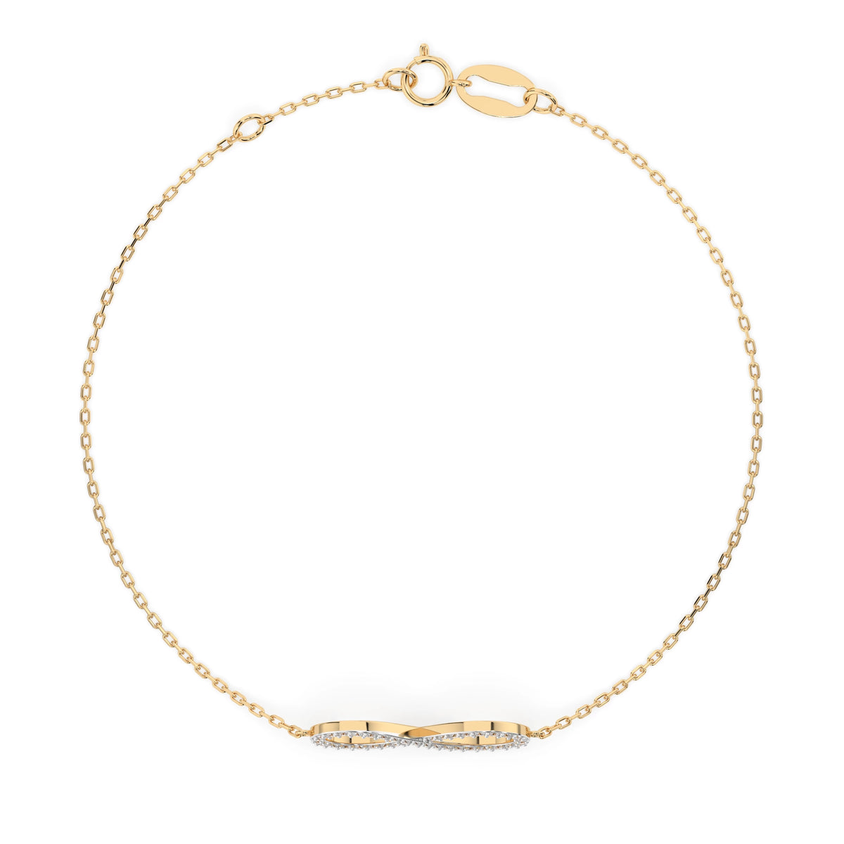 Brățară din Aur cu Diamante, Forma Rotund Briliant, 0,19 CT