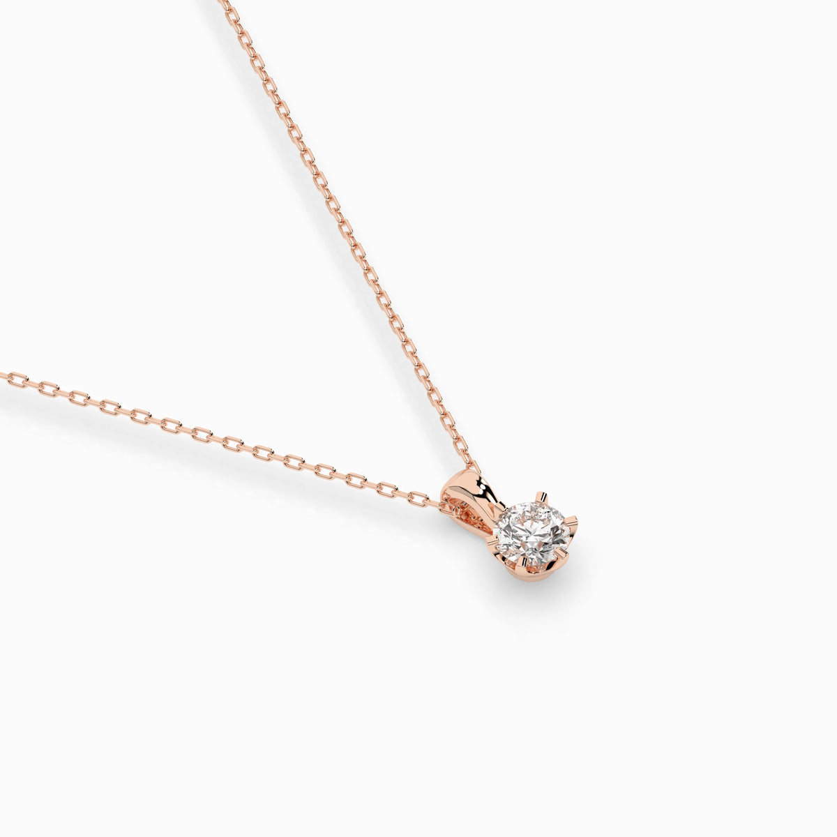 Colier din Aur cu Diamant, Forma Rotund Briliant, 0,20 CT