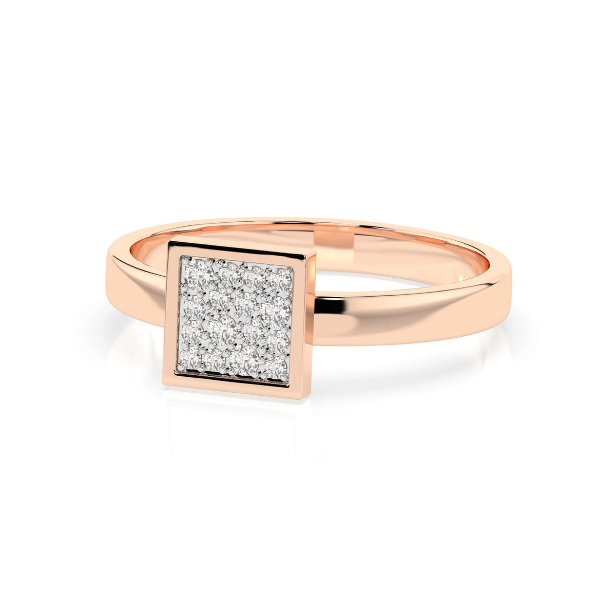 Inel din Aur cu Diamante, Forma Rotund Briliant, 0,13 CT