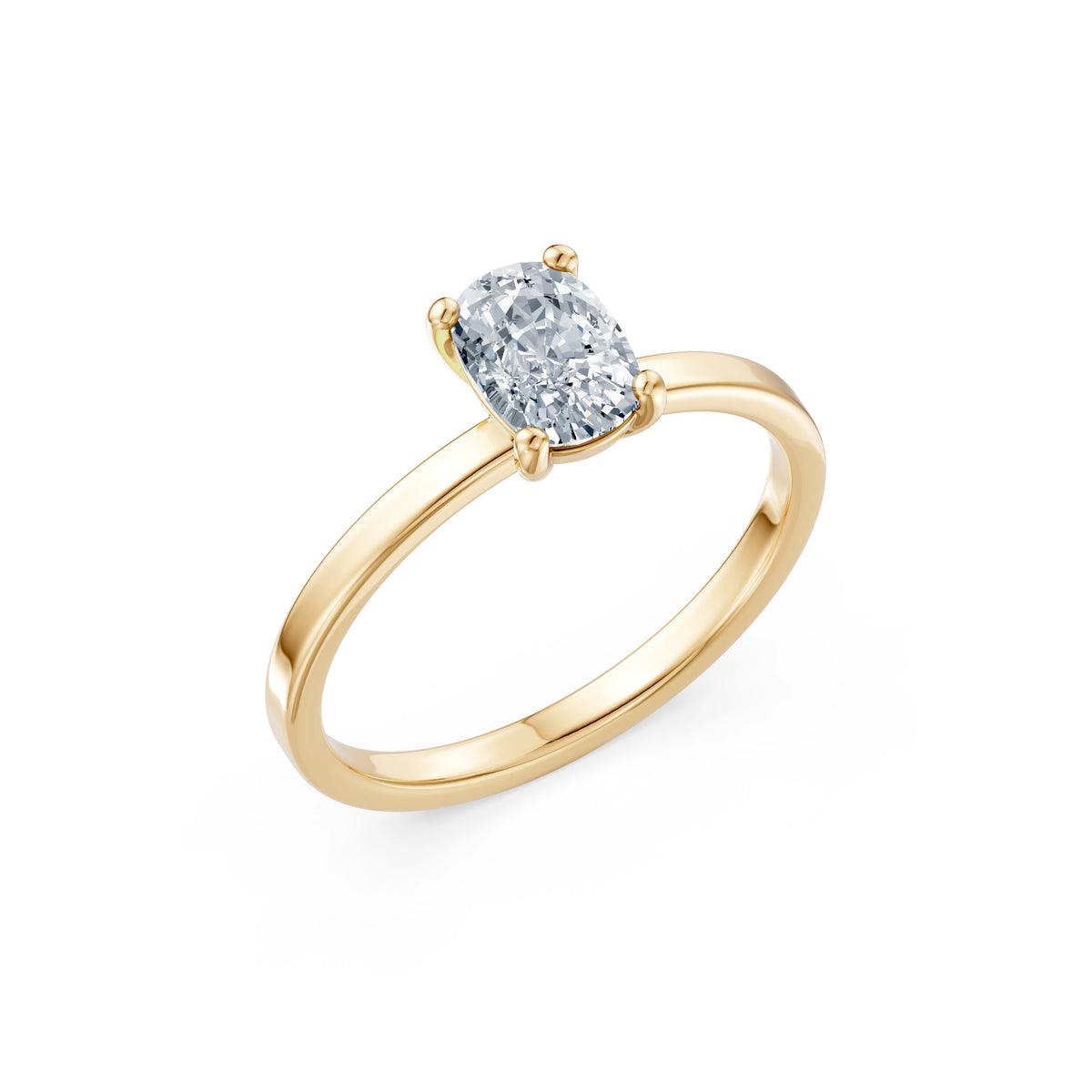 Inel de Logodnă Solitaire din Aur, Diamant Cushion 1,00 CT