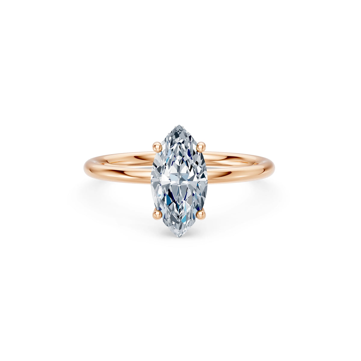 Inel de Logodnă Solitaire din Aur, Diamant Marquise 1,50 CT